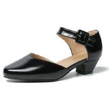 Sapatos Liuruijia, Vestido Feminino De Salto Baixo, Com Alça No Tornozelo, Preto