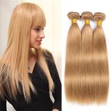 Pacotes De Cabelo Nuailisex Blonde Straight 30cm 3 Pacotes