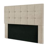 Cabeceira Cama Box Queen 1,60 Suede Julia Shop Das Cabeceira Bege