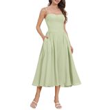 Vestido Feminino Agymnx, Espartilho, Coxa, Alça Espaguete, Verde M