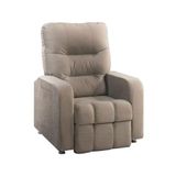 Poltrona Do Papai Reclinável Maldivas Suede Bege Marfim Plus Speciale Home Bege Marfim