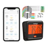Termômetro De Carne Bluetooth Charmeter Com 4 Sondas E Controle De Aplicativos