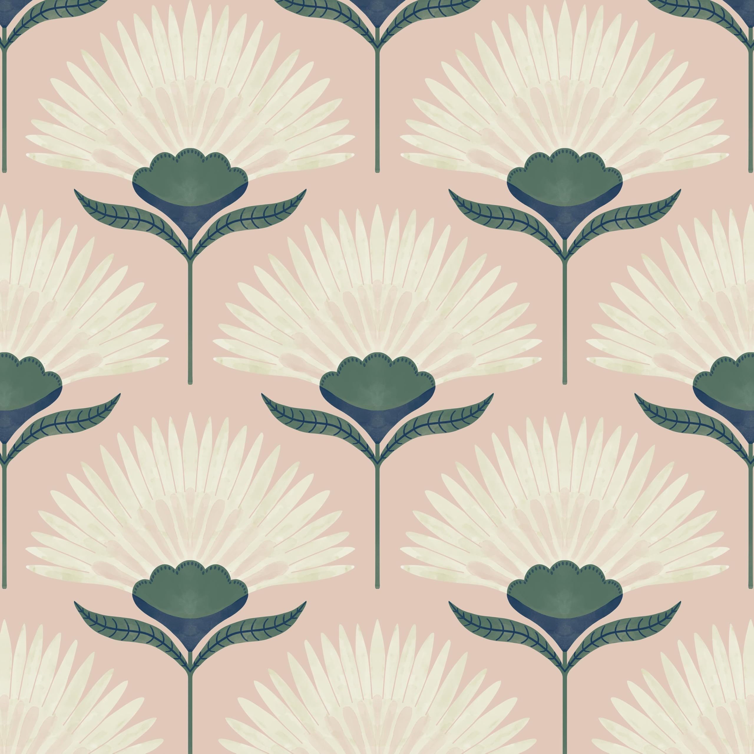 Papel De Parede Ciciwind Peel And Stick Pink Boho 44x1000cm