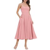 Vestido Feminino Agymnx, Espartilho, Coxa, Alça Espaguete, Rosa, S