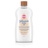 Óleo De Bebê De Johnson, Óleo Mineral Enriquecido Com Shea &amp; Manteiga De Cacau Para Prevenir Perda De Umidade, Hipoalergênico, 20 Fl. Oz
