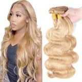 Pacote De Cabelo Gzorouzr P27/613 Highlight Body Wave 100g X3