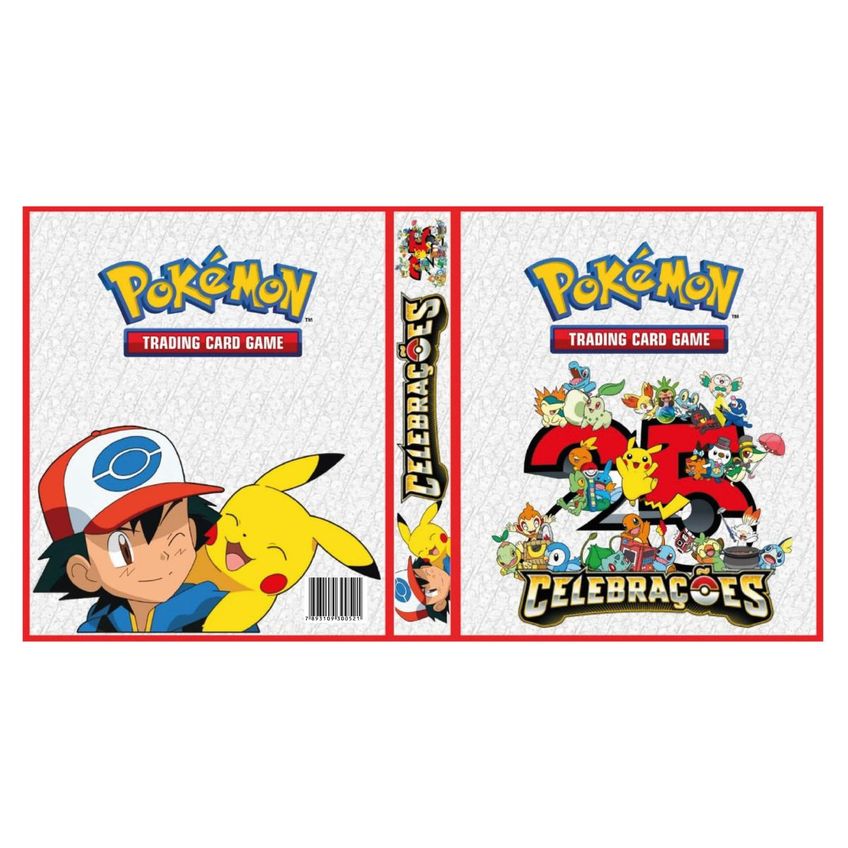 Álbum Pasta Fichário Pokemon com 10 Folhas YES Espadas e Escudos Celebrações 25 Anos - imagem 3