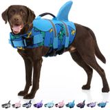Colete Salva-vidas Para Cães Bess Bridal Shark Blue Dinosaur Xl Dogs