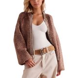 Cardigã D-sun Feminino Casual Com Estampa De Leopardo Com Botões