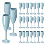Taças De Champanhe Xuwaidsgn Unbreakable Blue 160 Ml (pacote Com 24)