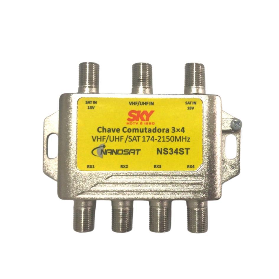 Kit 10 Chave Comutadoras Sky 3x4 Substitui Diseqc Diplexer - Carrefour
