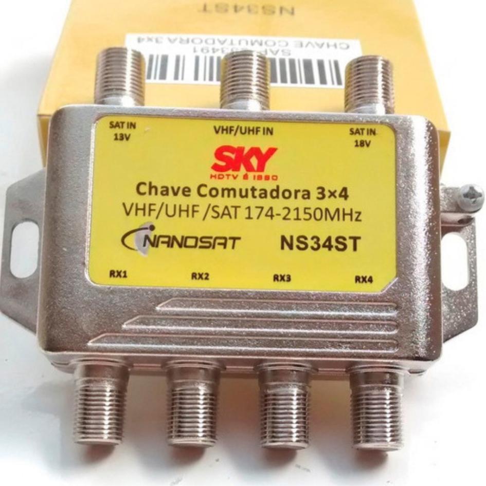 Kit 10 Chave Comutadoras Sky 3x4 Substitui Diseqc Diplexer - Carrefour