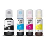 Kit Refil Tinta Epson T504 L4150 L4160 L6161 L6171 L6191