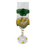 Taça Cigana Esmeralda Verde E Dourado + Presente