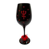Taça Preta Pomba Gira Rosa Tridente Vermelho + Presente