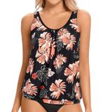 Blusa Tanquíni Yonique Feminina, Modesto, Rosa E Floral, Tamanho Gg