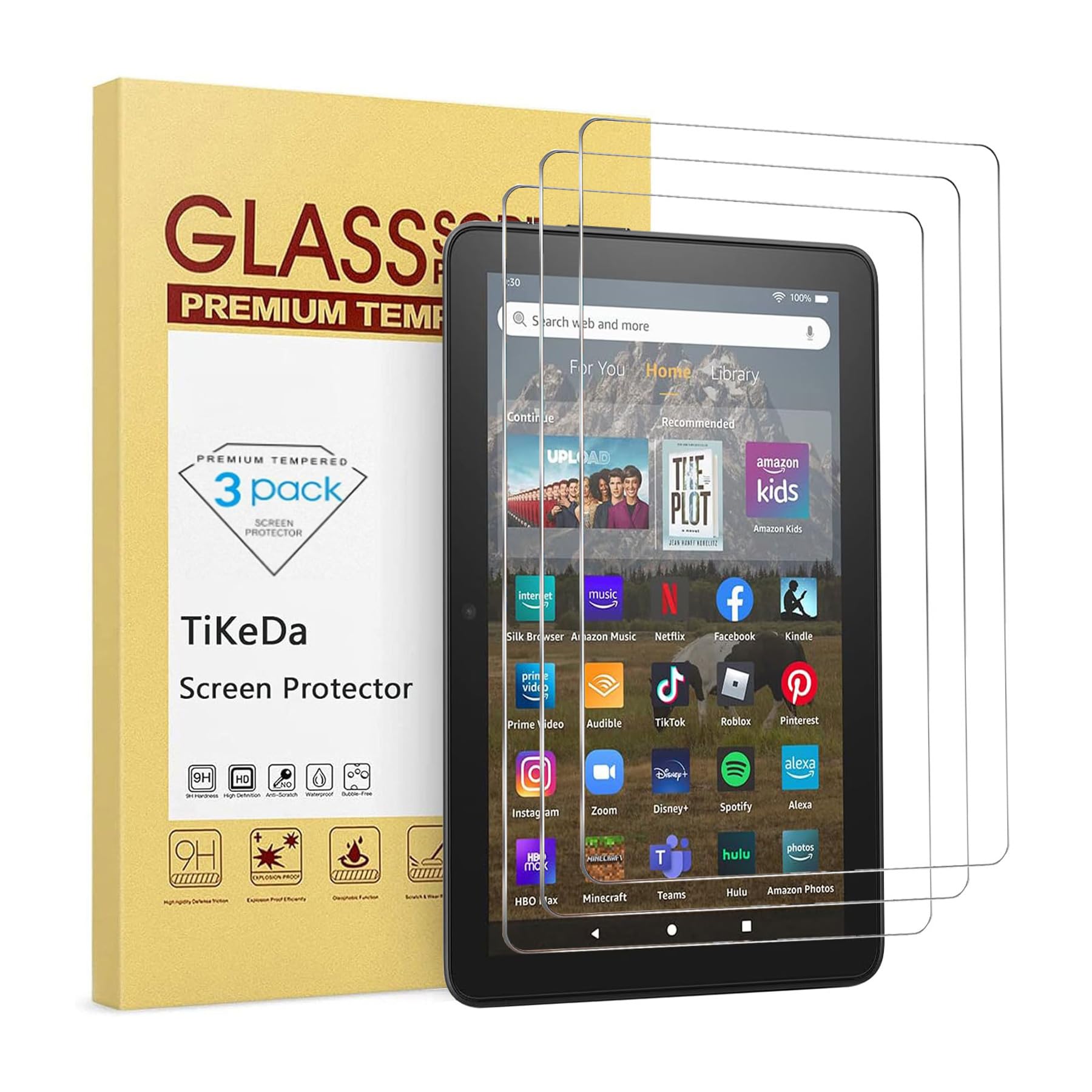 Protetor De Tela Tikeda Para Tablet Amazon Fire Hd 8 De 8 Polegadas