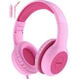 Fones De Ouvido Earfun Kids K1 Com Fio Com Microfone Fuscia Pink