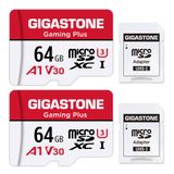 Cartão Micro Sd Gigastone Gaming Plus 64gb, Pacote Com 2 Unidades Nintendo