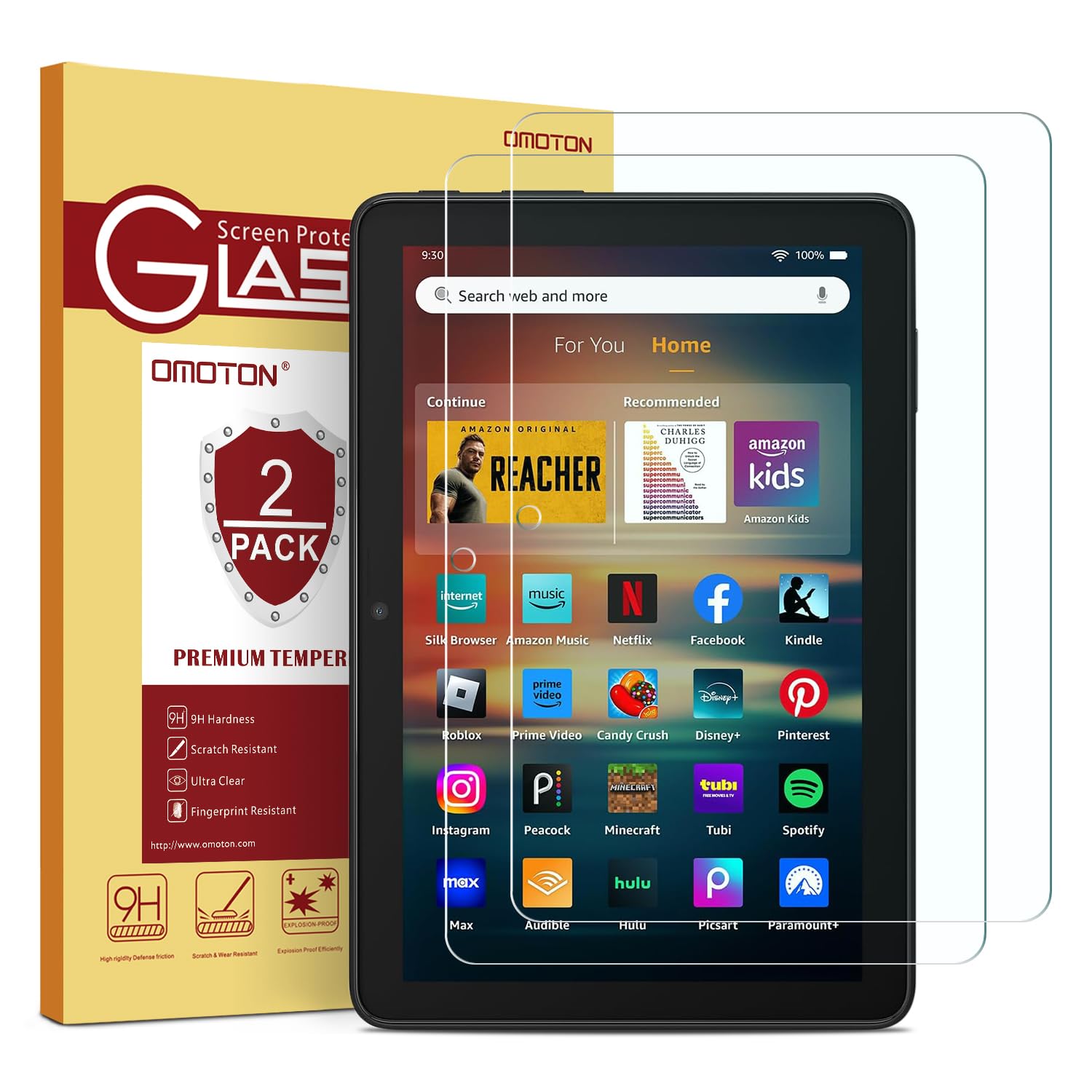 Protetor De Tela Omoton Para Amazon Kindle Fire Hd 8/8 Plus