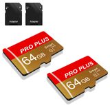Cartão Tf Bliksem Pro Plus 64gb X 2 Com Adaptador Vermelho Dourado