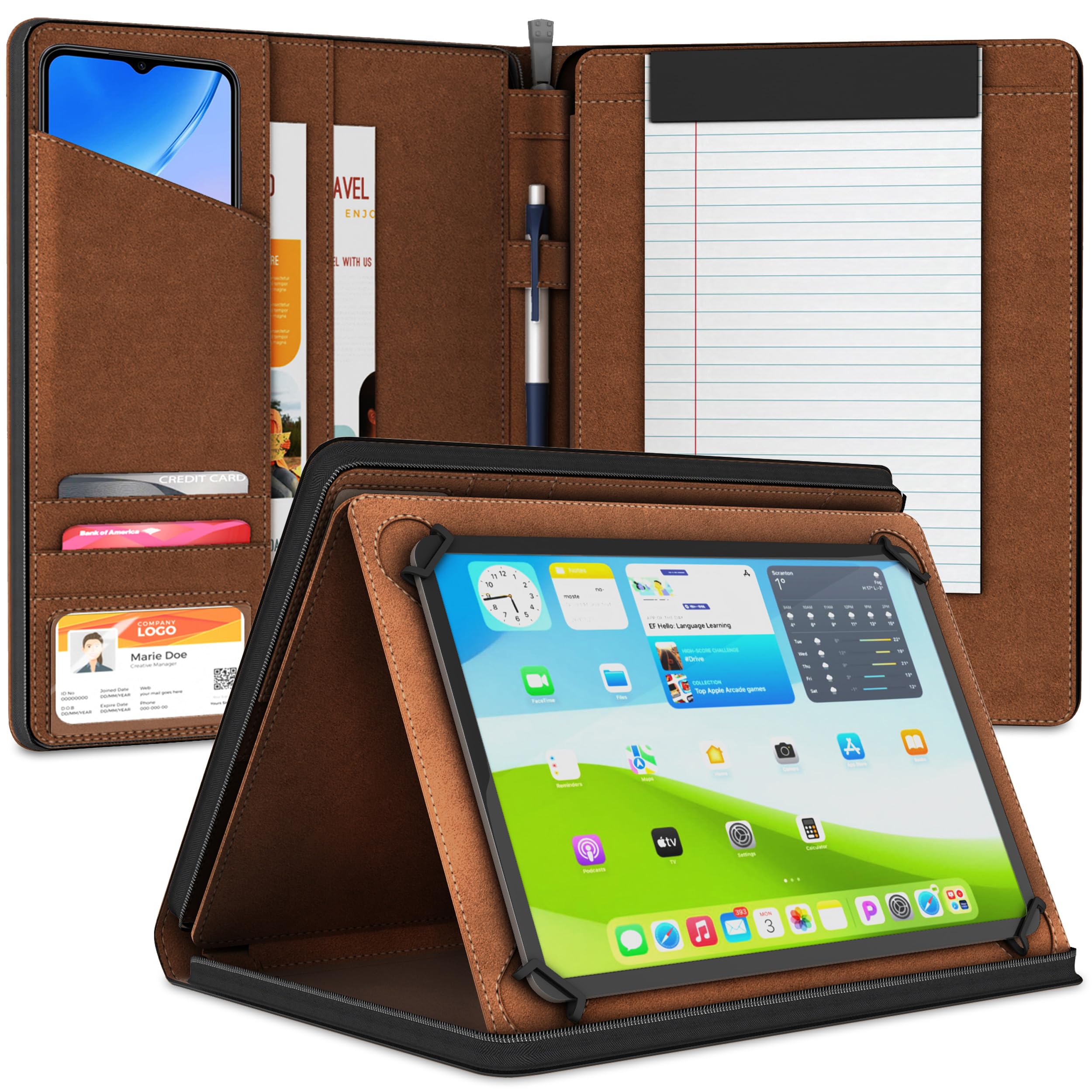 Capa Padfolio Khomo Universal Para Tablet De 8,5 Até 11 Polegadas