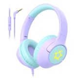 Fones De Ouvido Infantis Botesty Sound Com Cabo, Limite De Volume, Roxo