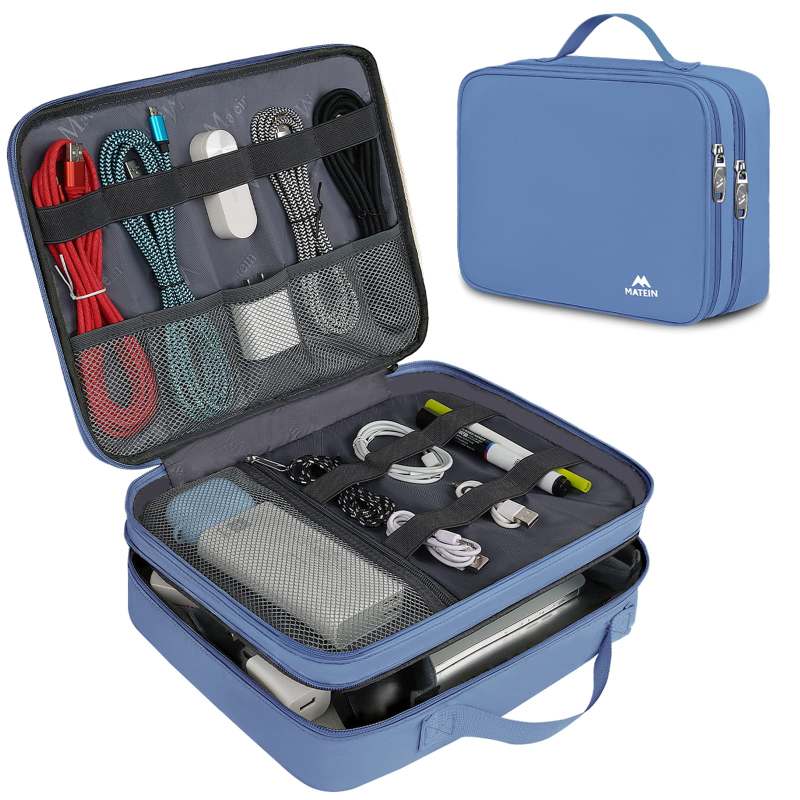 Travel Tech Organizer Matein Cable Organizer Bag Blue