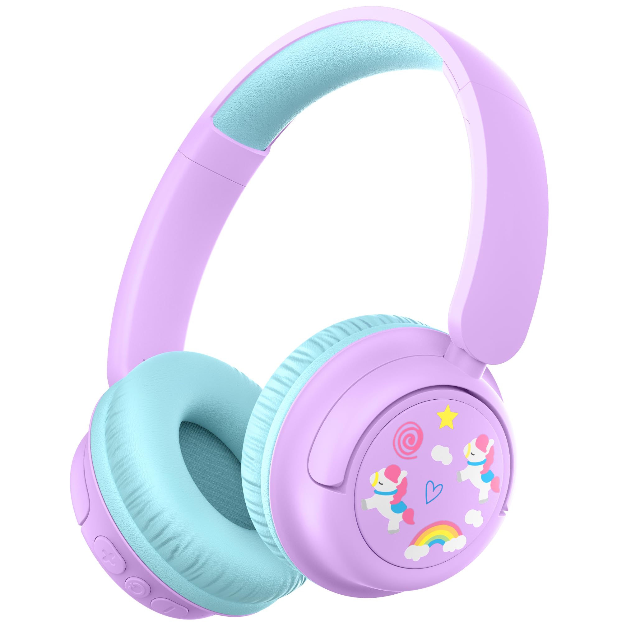 Fones De Ouvido Bluetooth Iclever Bth22 Kids 60h Play Time Roxo/verde
