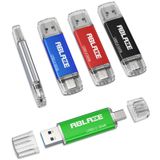 Unidade Flash Ablaze Tipo C 32gb X 5 Dual Usb 3.0+usb C