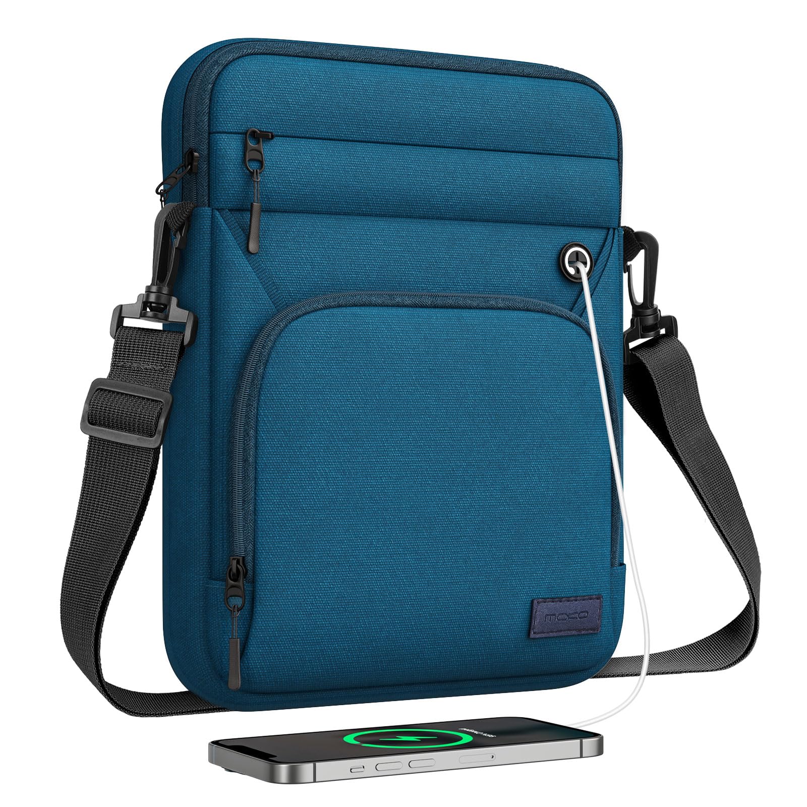 Bolsa De Capa Para Tablet Moko De 9-11 Polegadas Para Ipad Air M3 Azul Pavão