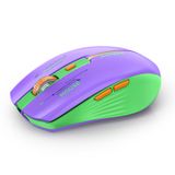Mouse Sem Fio Bluetooth Rapique Recarregável Roxo/verde