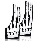 Luva De Artista Jecery Skeleton 2 Finger Para Tablet De Desenho