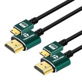 Cabo Hdmi Thsucords Thin Mini Hdmi Para Hdmi 1m 2pack 4k @60hz