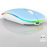 Mouse Bluetooth Sem Fio Guiheng Led Recarregável Azul