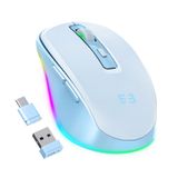 Mouse Sem Fio Tipo C Com Jiggler Para Macbook Blue