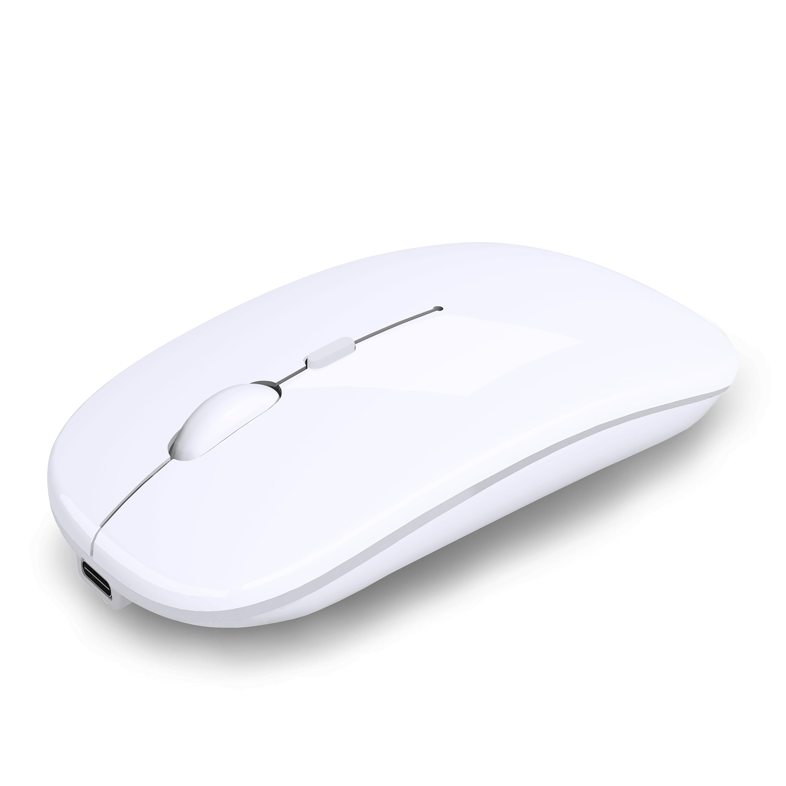 Mouse Bluetooth Sem Fio Aikokok Recarregável Branco