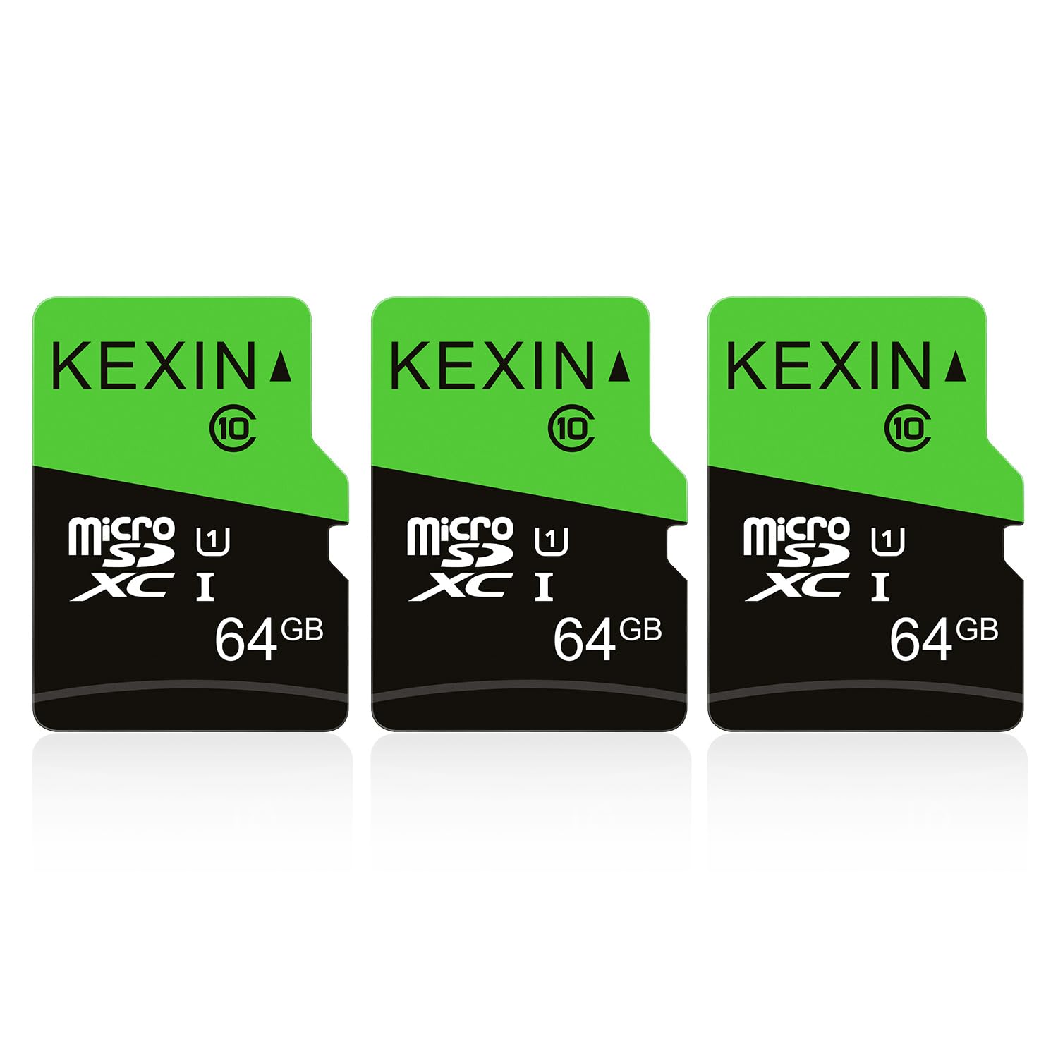 Pacote De 3 Cartões Micro Sd Kexin 64gb Com Adaptador Sd Uhs-i C10 U1