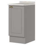 Balcao Com Tampo 1 Porta 40 Cm Americana Cinza Calcare Henn