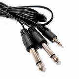 Cabo P2 Stereo Para 2xp10 Mono Metal