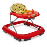 Andador De Bebê Infantil Musical Didático Tutti Baby Safari Com Altura Regulável Freio Antiqueda Até 12kg Vermelho