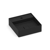Cuba De Apoio Quadrada Com Mesa Terra T9 Matte Black Roca 40x40cm