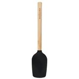 Espátula Colher De Bambu Silicone Preta Cozinha Kitchenaid