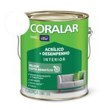 Tinta Acrílica Econômica Coralar Acrílico Fosco Branco Neve Coral 3,6l