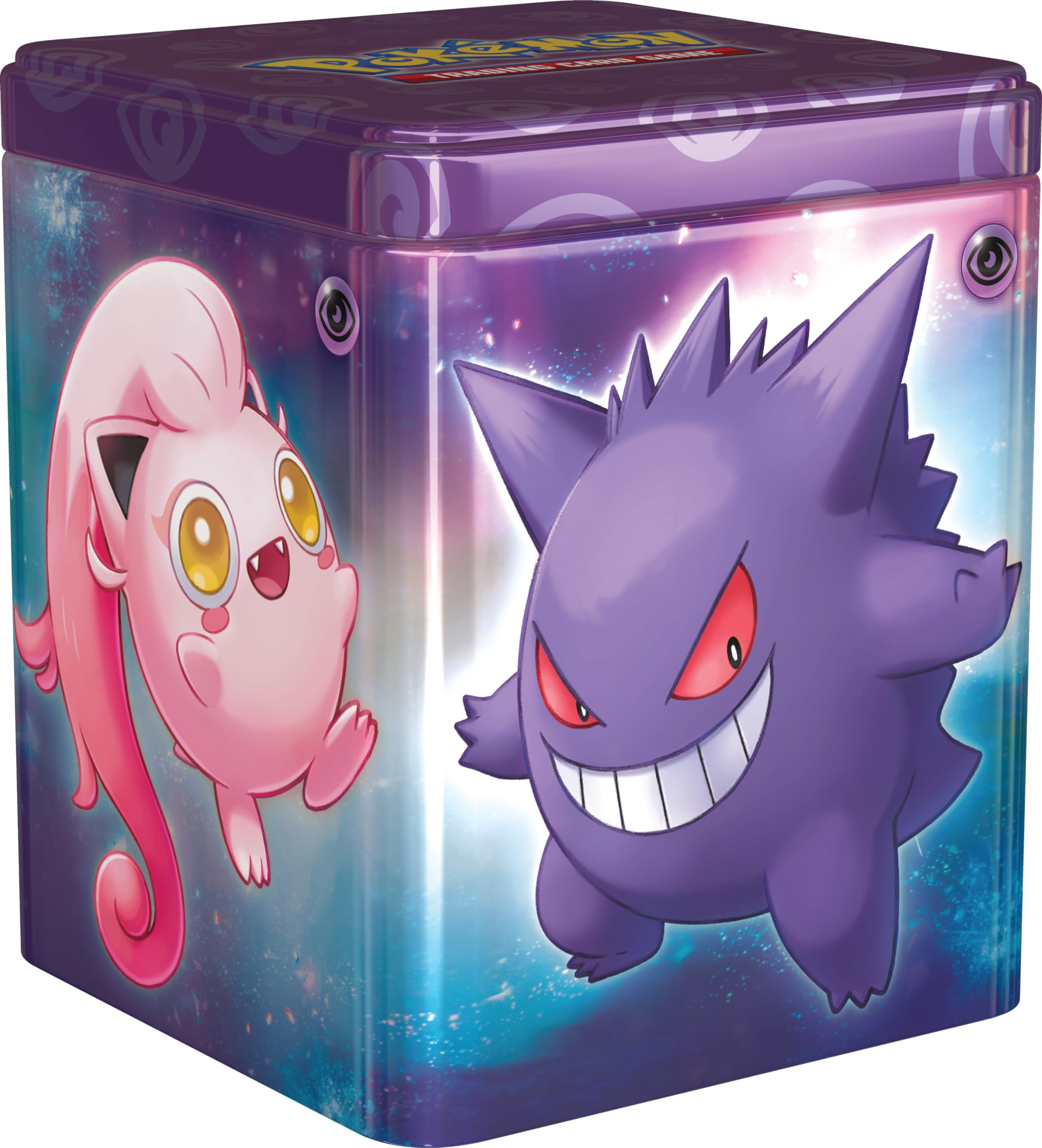 Jogo De Cartas Colecionáveis Pokémon Psychic Stacking Tin Com 3 Boosters