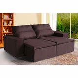 Sofá Paris 2 Lugares 1,60cm Retrátil E Reclinável - De Casa Décor E Estofados Marrom