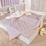 Kit Coberdrom Infantil Lolli Dupla Face Sherpa 2 Peças - Marshmallow Rosa
