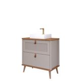 Gabinete Para Banheiro Vêneto Capuccino/freijo Mgm Móveis 60cm