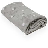 Cobertor Infantil Toque De Seda Poá - Niazitex Prata/branco