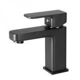 Misturador Monocomando De Mesa Para Lavatório Bica Baixa Axiom Slim 2875 52 Preto Matte Meber